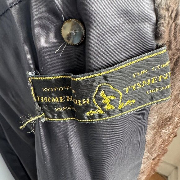 Vintage Sheared Rabbit Eastern Eastern European Tzar Fit and Flare Maxi Coat L - Picture 9 of 10